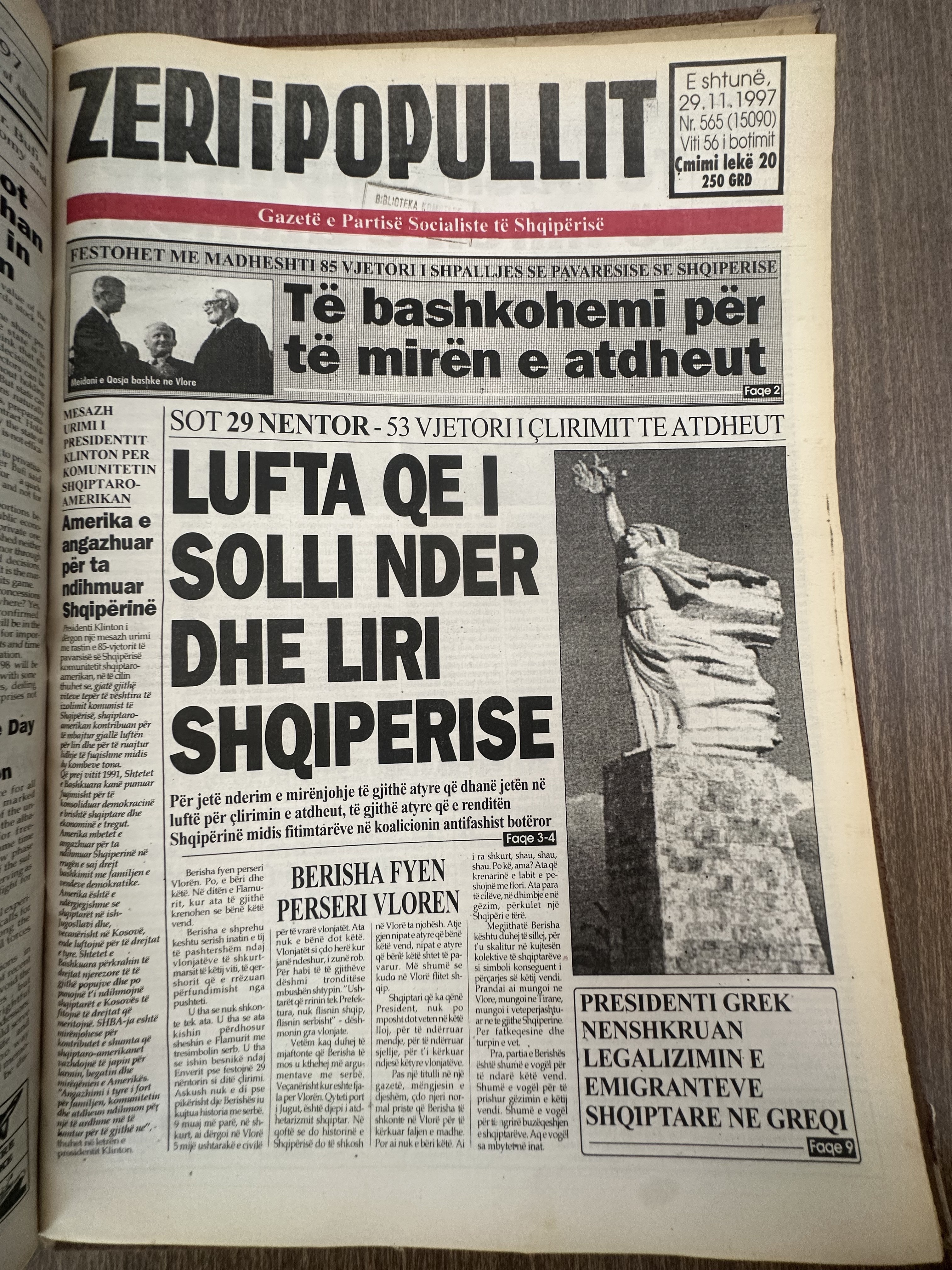 Zëri i Popullit 1997-11-29